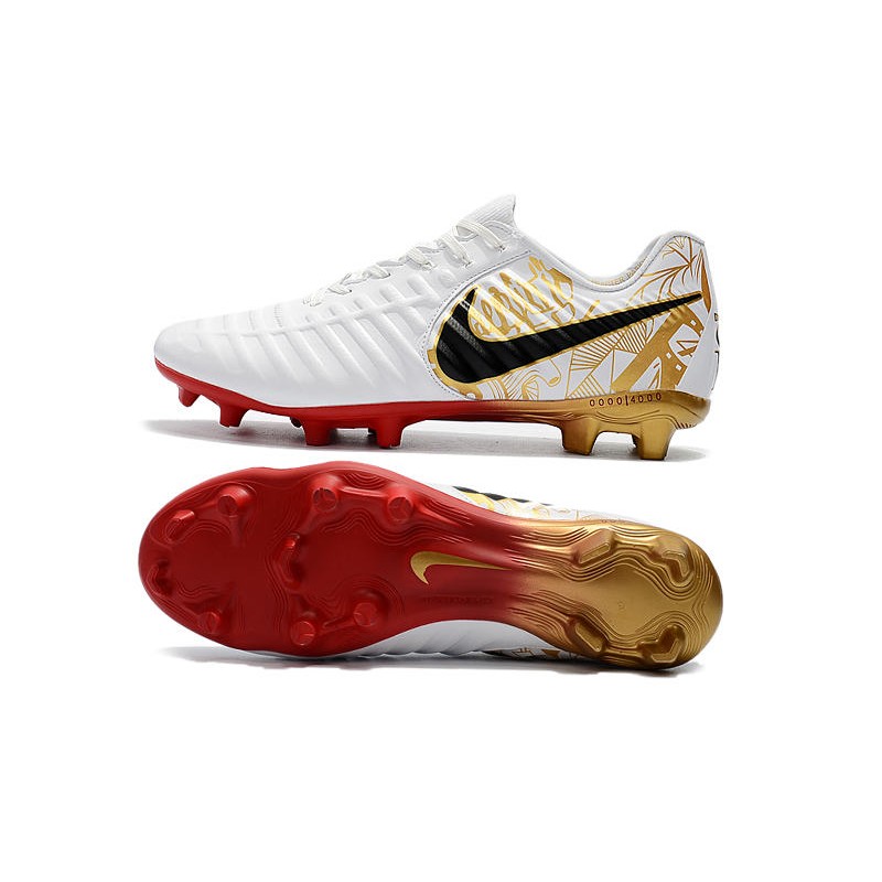 Nike Tiempo Legend VII FG Bílý Zlato Červené